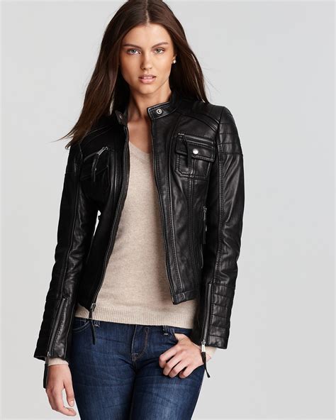 michael kors womens leather moto jacket|Michael Kors motorcycle jackets.